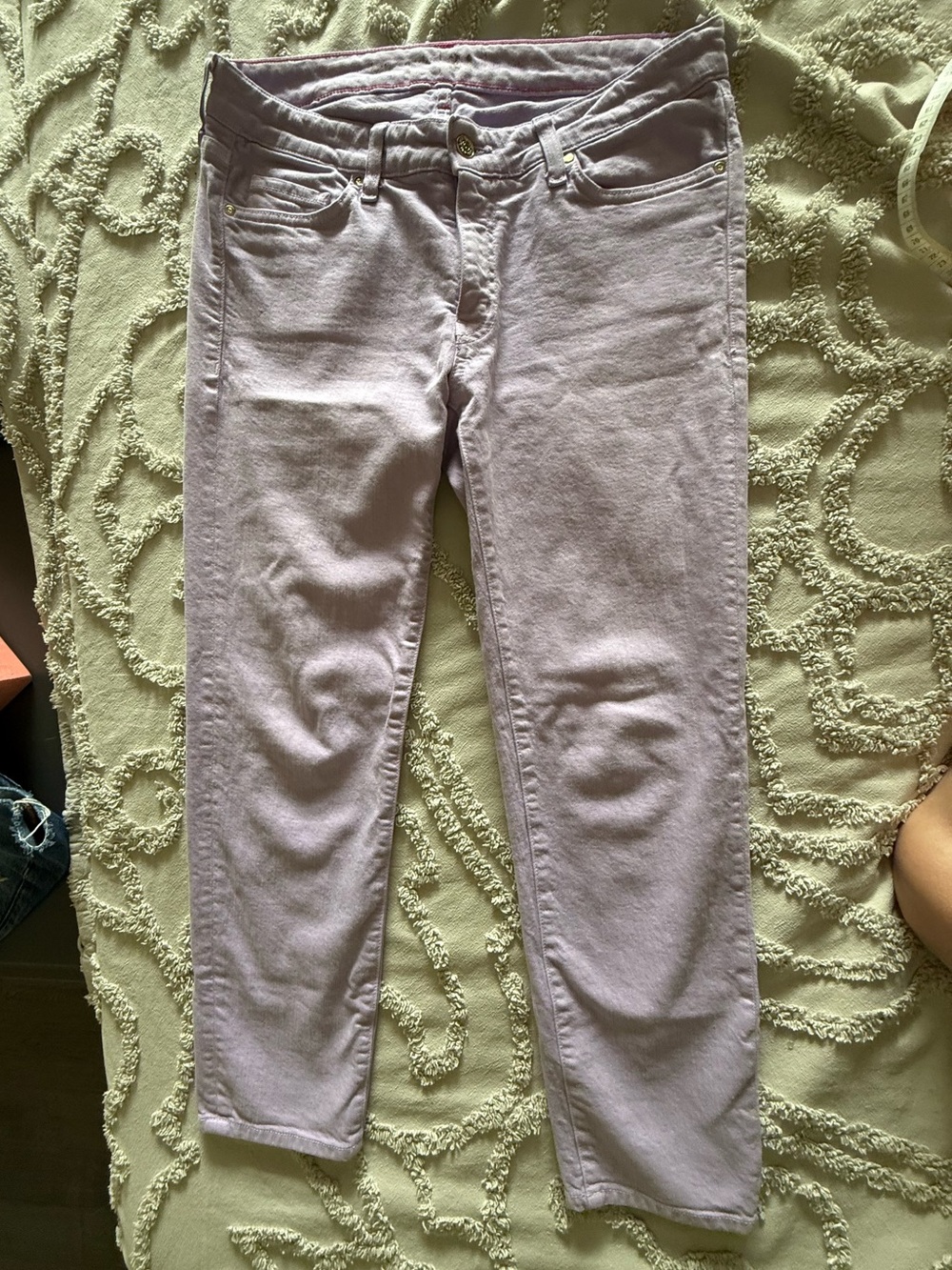 Kate Spade lavender straight slim denim mid rise jeans - Picture 2 of 11